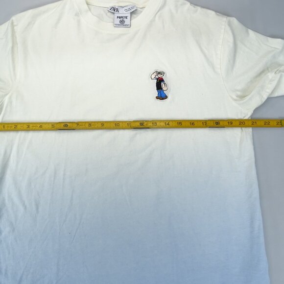 Zara Embroidered Tie Dye Faded Ombre POPEYE T-Shirt Mens Size M Oversized - Picture 6 of 7